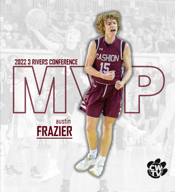 2022 3 RIVERS CONFERENCE MVP!
Congratulations to Senior Austin Frazier on becoming Cashion's third conference MVP in a row.

#allwedoiswin