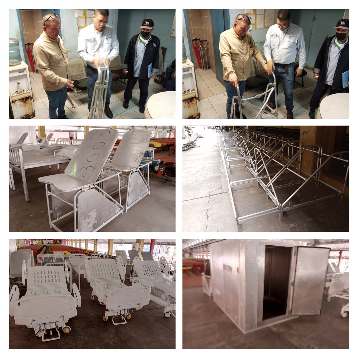 AlexSalsero's tweet photo. #24Mar22 CPTT de @VENALUM_CVG y @Alcasa_CVG recorrimos el patio de transformación de aluminio dónde fabricamos para los hospitales camas parteras, bastones, andaderas, mesas, sillas, y un sin fin de productos y perfiles con excelente aleación, generando crecimiento de la economía https://t.co/yGojeZbhMX