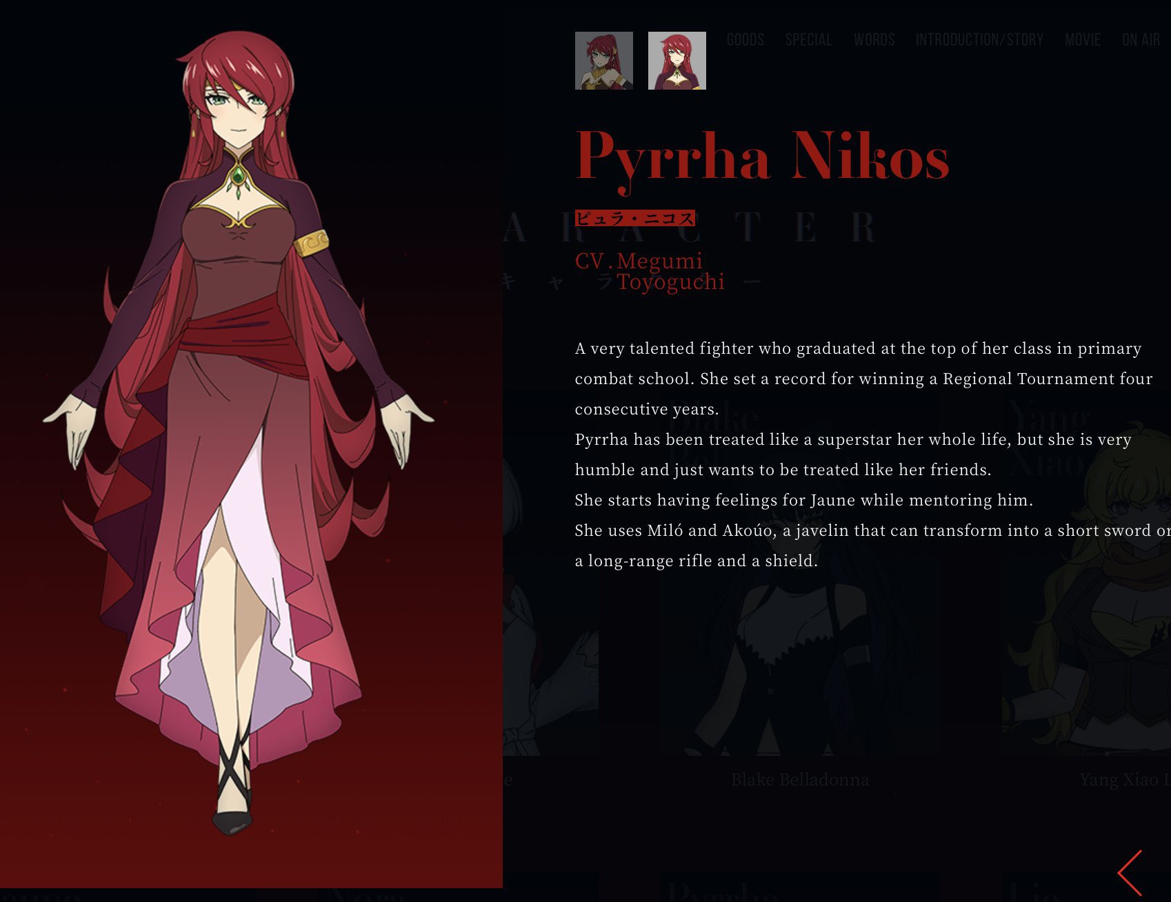 Arnold - Capitanos 1 Glazer on X: PYRRHA NIKOS IS BACK! NOTHING ELSE  MATTERS. RWBY is getting a brand-new 2D anime btw!  t.coC1wdn3HI9k  X