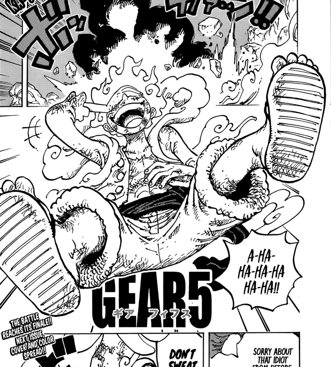 farmIandsaga's tweet photo. #ONEPIECE1044 

So gear 5 is just Luffy's unlimited imagination. This shit broken af😭 https://t.co/Cxf8ezFwRr