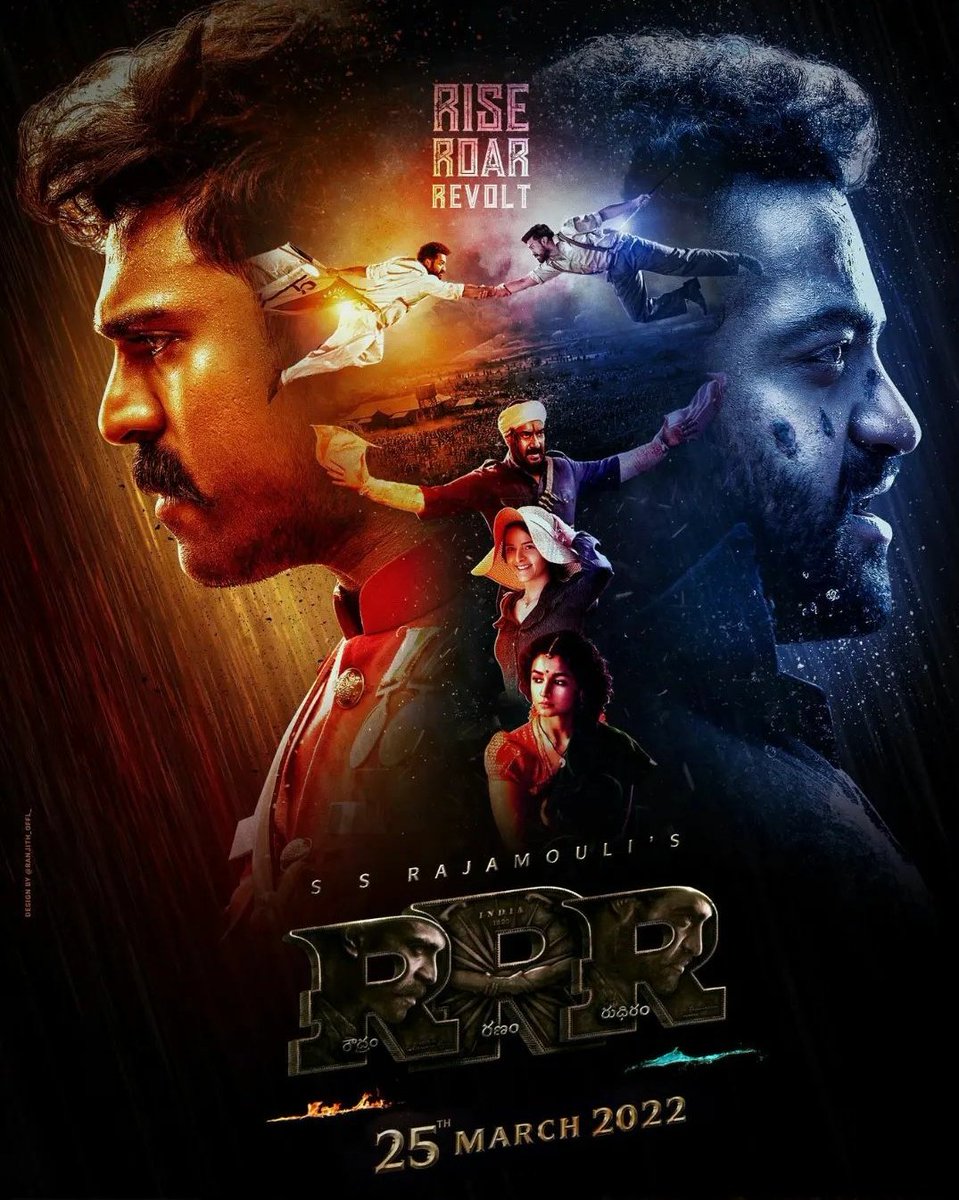 AjayDevgnFilms's tweet photo. And the day is finally here 🤩 It's time for the world to witness the Mass Extravaganza 💥 #RRRMovie 🔥🌊

#RRRFromToday 📽️ at Cinemas near you! #RRRin3D

@ssrajamouli @tarak9999 @AlwaysRamCharan @ajaydevgn @aliaa08 @mmkeeravaani @DVVMovies @LycaProductions @RRRMovie @onlynikil https://t.co/U58X2XMn0Z