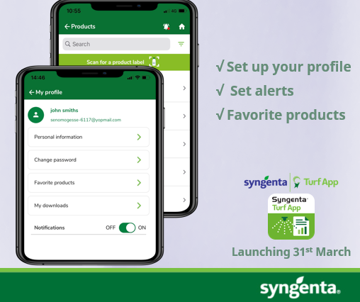 SyngentaTLAsia's tweet photo. The new turf app offers you the tools you need to customize your turf management experience! Set alerts and favorite products to stay ahead of the game. Additionally, you can set up your profile to fully customize your turf app according to your needs. https://t.co/j6xGlymSnS