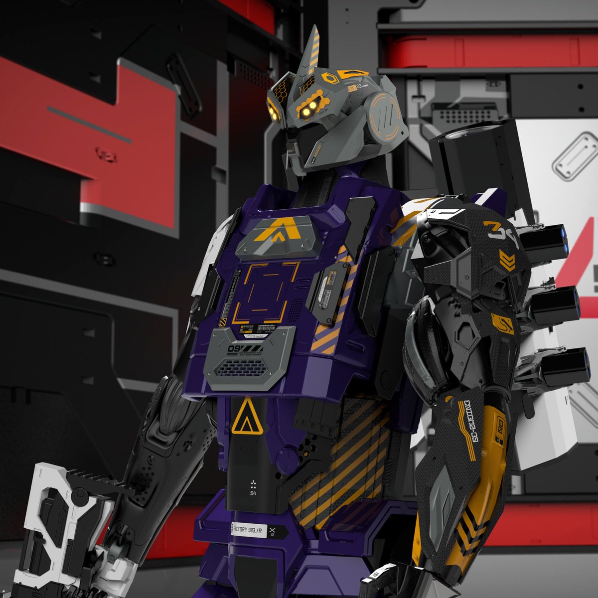 v1rtualn0mad's tweet photo. One of the first things I aped into last year when I joined #Solana Now looks like #Iamgoingtomechit 
This may have taken a while but all good things do! Feast your eyes on just one of my 8 #MechsofSolana 
#NFTs #NFTCollector #EvilHead #Rocket #Gun #Mech #LFG #ToTheMoon #loveit https://t.co/ppjT4gXsJQ
