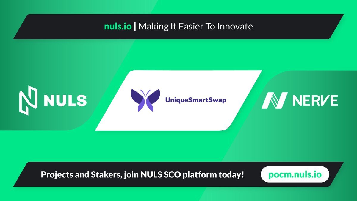 Nuls's tweet photo. We are pleased to share that @uniquesmartDex will be joining our #SCO platform soonππ
#UniqueSmartSwap, a #Polygon-based #DEX that is dedicated to providing users with a CEX-level trading experience
πhttps://t.co/aBSBgX7zWm
#PolygonNFT #Swap #Nuls #POCM #Staking #Crypto https://t.co/5TCcPN7N3L