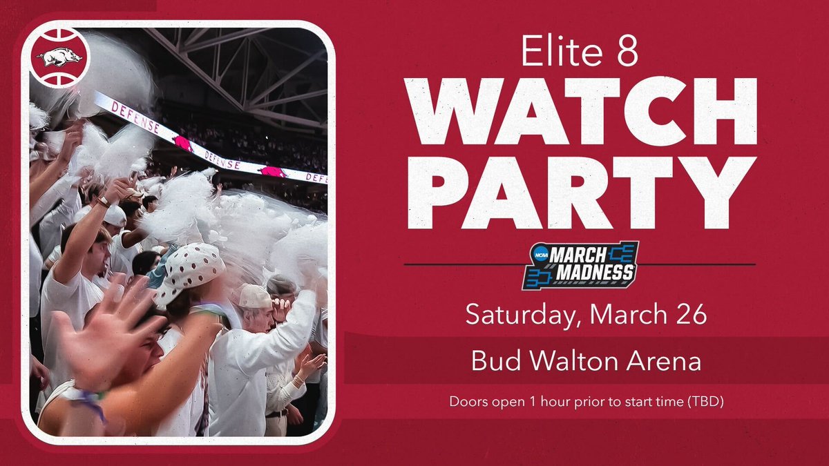 ArkRazorbacks's tweet photo. Hogs keep dancing. SEE Y'ALL AT BUD! https://t.co/uCrgWsPNzN