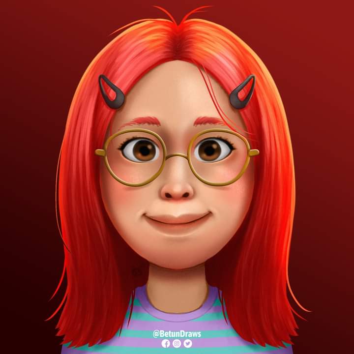 BetunDraws's tweet photo. I did a self portrait in Turning Red style, did I nailed it? https://t.co/WeVaVedESC