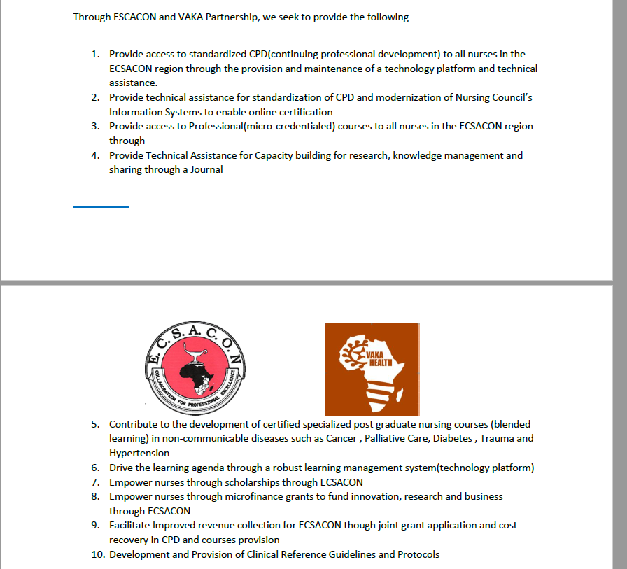 The VAKA Health Foundation, an Australian based social enterprise has announced a 5 year partnership with <a href="/ecsacon/">ECSACONM</a> to train upto 50000 nurses through fellowships in areas like midwifery, critical nursing and non-communicable diseases.