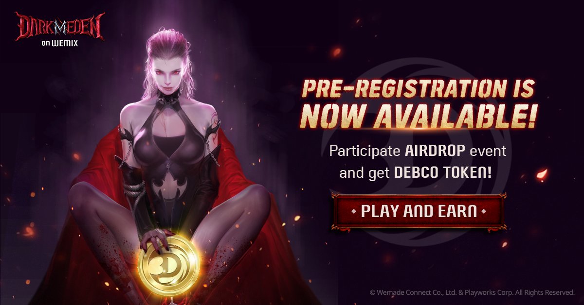Did you participate in the Dark Eden M DEBCO Airdrop event?
Dark Eden M Airdrop event is now live! 
Everyone who completes the mission will get DEBCO token!
Do not miss the chance to win DEBCO!

To enter:
 Join AirDrop Event - bit.ly/3nVxjWZ
 Like &amp; RT