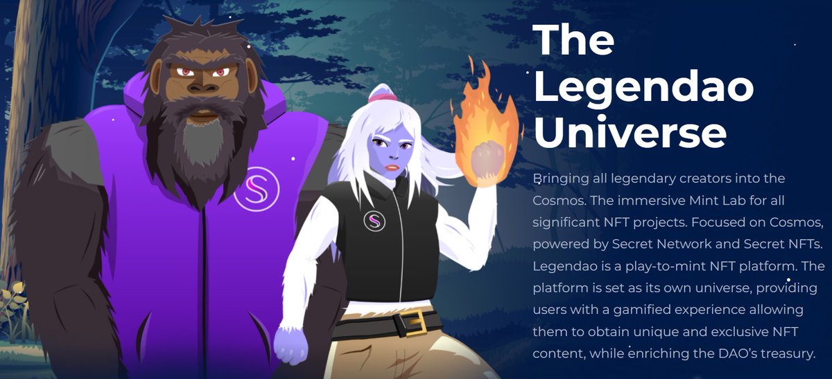 Seadragon1067's tweet photo. @ameerhussain Legendao is a Mint Lab project that enables top artists, brands, and NFT creators to launch their NFT projects in a unique, gamified way.
Users can create their own avatars, gain experience and purchase “Loot Boxes” containing new NFTs and digital items: https://t.co/VNvH8kX4BP https://t.co/1dY3JKX7me