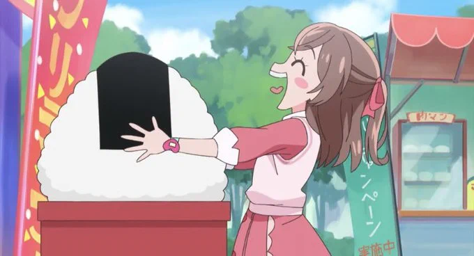 キュアプレシャスを演じることとなった菱川花菜さん。発表時はまだほぼ無名に等しく、無理もないまだ18歳で今年度卒業の高校生。
バイト先が「お弁当屋さん」で、オーディション当日もおにぎりをたくさんこさえてから挑んだという、まさに米のプリキュアを演じるに相応しき逸材だったかw 