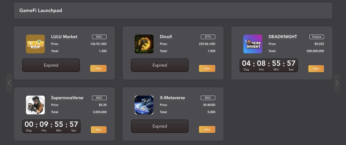 GameWayFun's tweet photo. 🥳Our Launchpad first vesrion is alive🥳

🤩Go and give it a try

🤘This is still in the improvement stage, if you have any advice, please leave it below
we are considering all people who interact with us for #GameWay OG #NFTs 

 👉https://t.co/jkylNaxLYU

#GameFi‌ #P2EGame https://t.co/9cAC13Hvdw