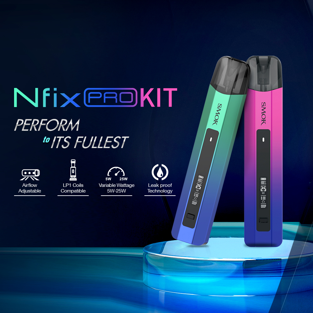 SMOKTECHLOGY's tweet photo. the #NfixPRO couples exceptional performance with a classic, minimalist design. 🤩
Powered by a 700mAh battery, and adjustable power from 5w-25w.🔥
It offers an adjustable airflow control.
What do you think of this new kit? Welcome to comment below to WIN testing chances!!!! 😘 https://t.co/o1PEX8ls6u