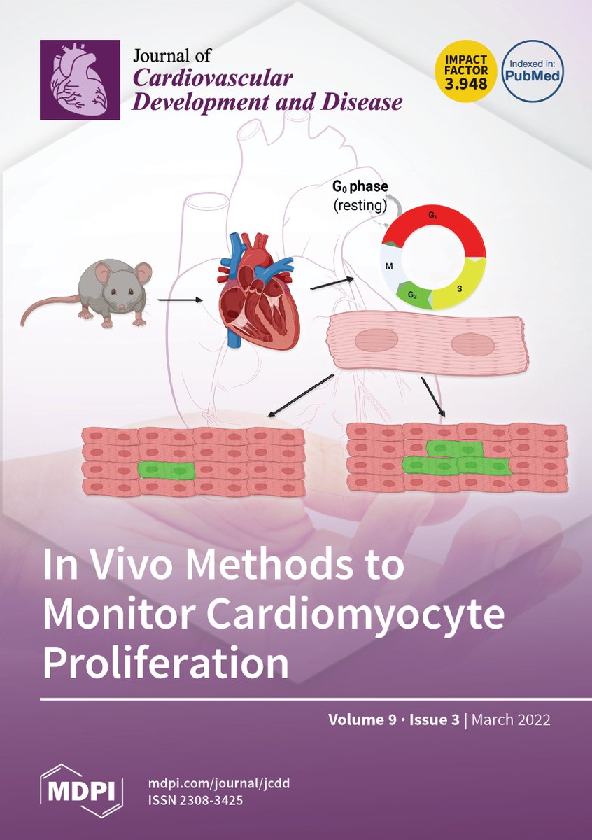 JCDD MDPI (@jcdd_mdpi) on Twitter photo Our March Issue has been released! Check the cover paper "In Vivo Methods to Monitor #Cardiomyocyte #Proliferation" by Dr. Matthew J. Wolf <a href="/MattWolfMDPhD/">Matthew J Wolf, MD, PhD</a> and other important works here: mdpi.com/2308-3425/9/3 Our March Issue has been released! Check the cover paper "In Vivo Methods to Monitor #Cardiomyocyte #Proliferation" by Dr. Matthew J. Wolf <a href="/MattWolfMDPhD/">Matthew J Wolf, MD, PhD</a> and other important works here: mdpi.com/2308-3425/9/3
