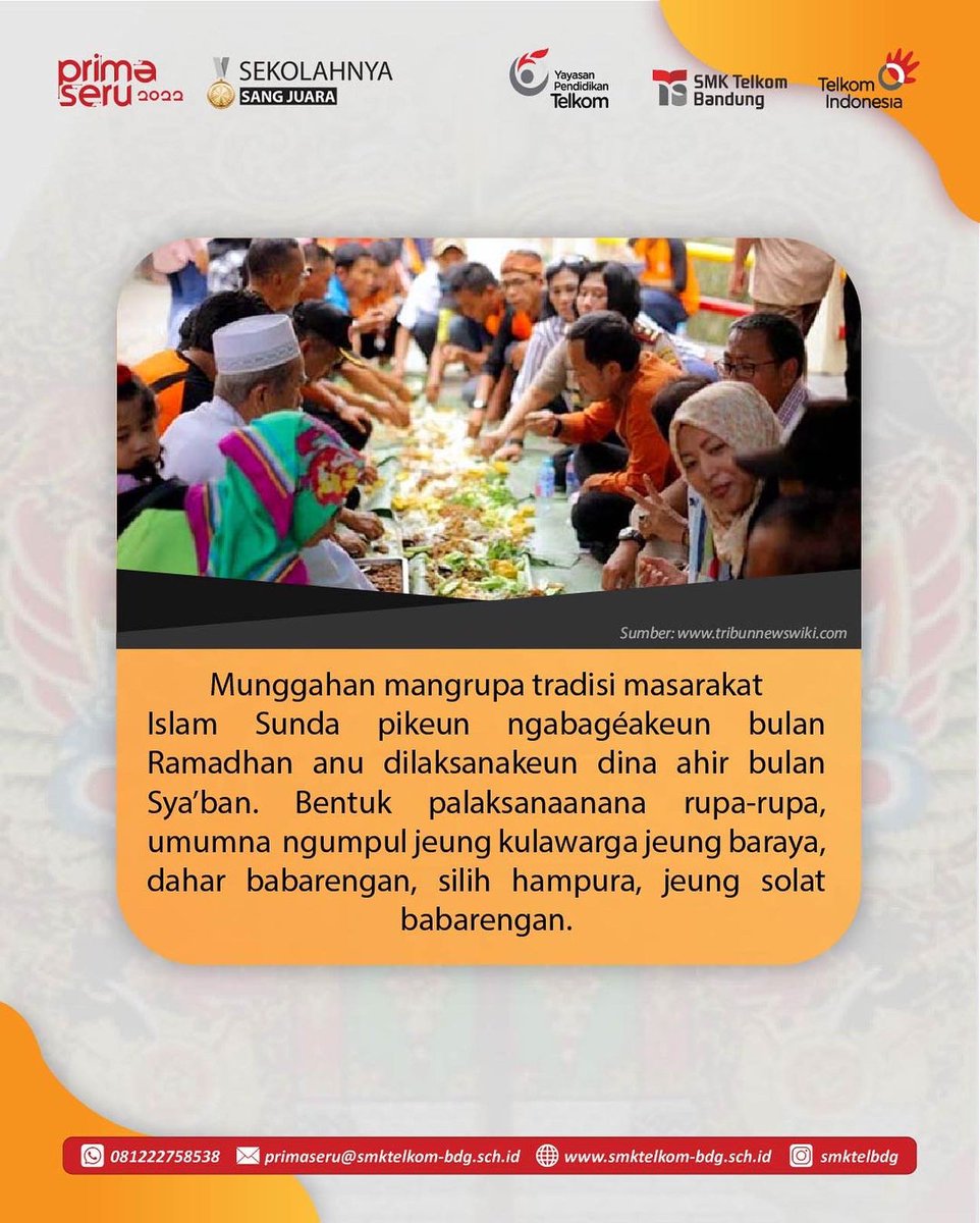 Munggahan Sobat Prima kemana nih?

Informasi SMK Telkom Bandung:
linktr.ee/smktelkombandu…
====
#smktelkombandung #smktelbdg #telkomschools #smkno1bandung #smkswastaterbaik  #smkhebatsmkbisa #sekolahnyasangjuara #primaseru2022
#Munggahan