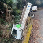 父親から車が脱輪したとの連絡。見に行くと、思ってた感じと違った。