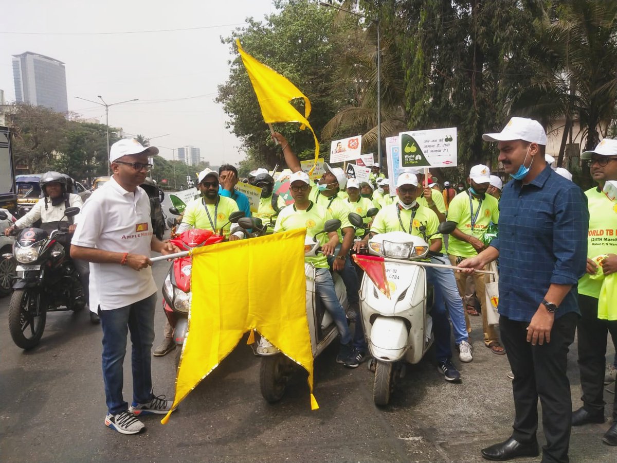 AneelMurarka's tweet photo. Chief Guest at the World TB Day Awareness #BikeRally. BMC's NTEP Dept (Malad) organised it. Flagged off the rally with 70 bikers carrying placards with #TBAwareness Slogans. TB elimination, together we can defeat anything in Life टीबी हारेगा, देश जीतेगा ✌🫁
#WorldTBDay2022 https://t.co/2tR8Ry56wq