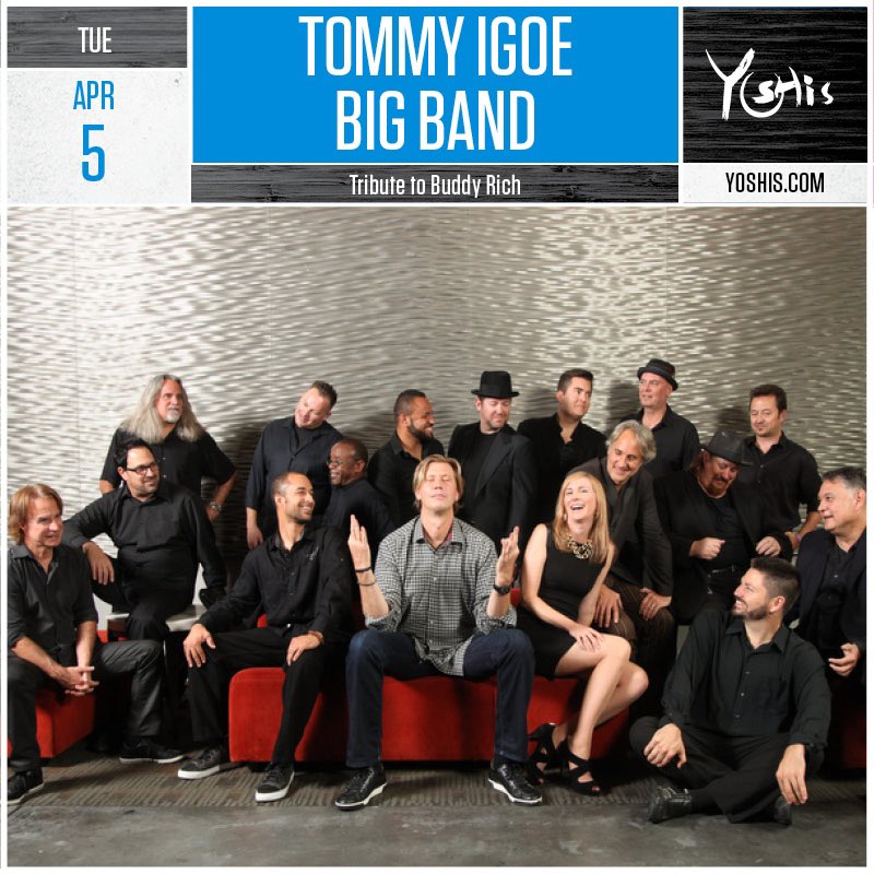 April 5! 
Tribute to Buddy Rich 
San Francisco/Oakland  <a href="/yoshis_OAK/">Yoshi's Oakland</a> 
#SanFrancisco #Oakland