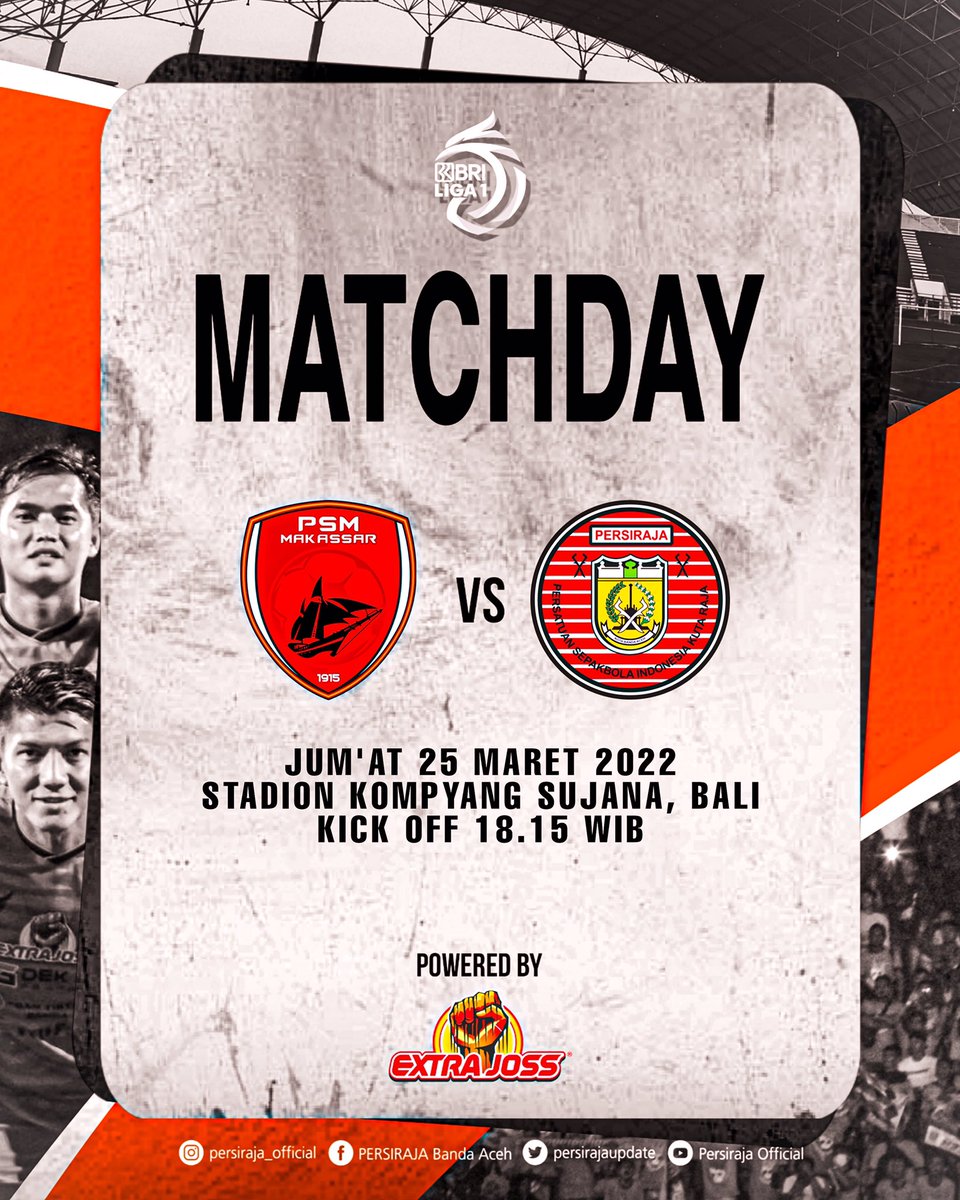 persirajaupdate's tweet photo. #PERSIRAJADAY ✊🧡🔥

PSM Makassar VS PERSIRAJA
Stadion Kompyang Sujana, Bali
Pukul 18.15 WIB | Live Vidiocom

#PERSIRAJA 👑 #LaskarRencong #BRILiga1 #DukungDariRumah https://t.co/AP8XWB3v0G