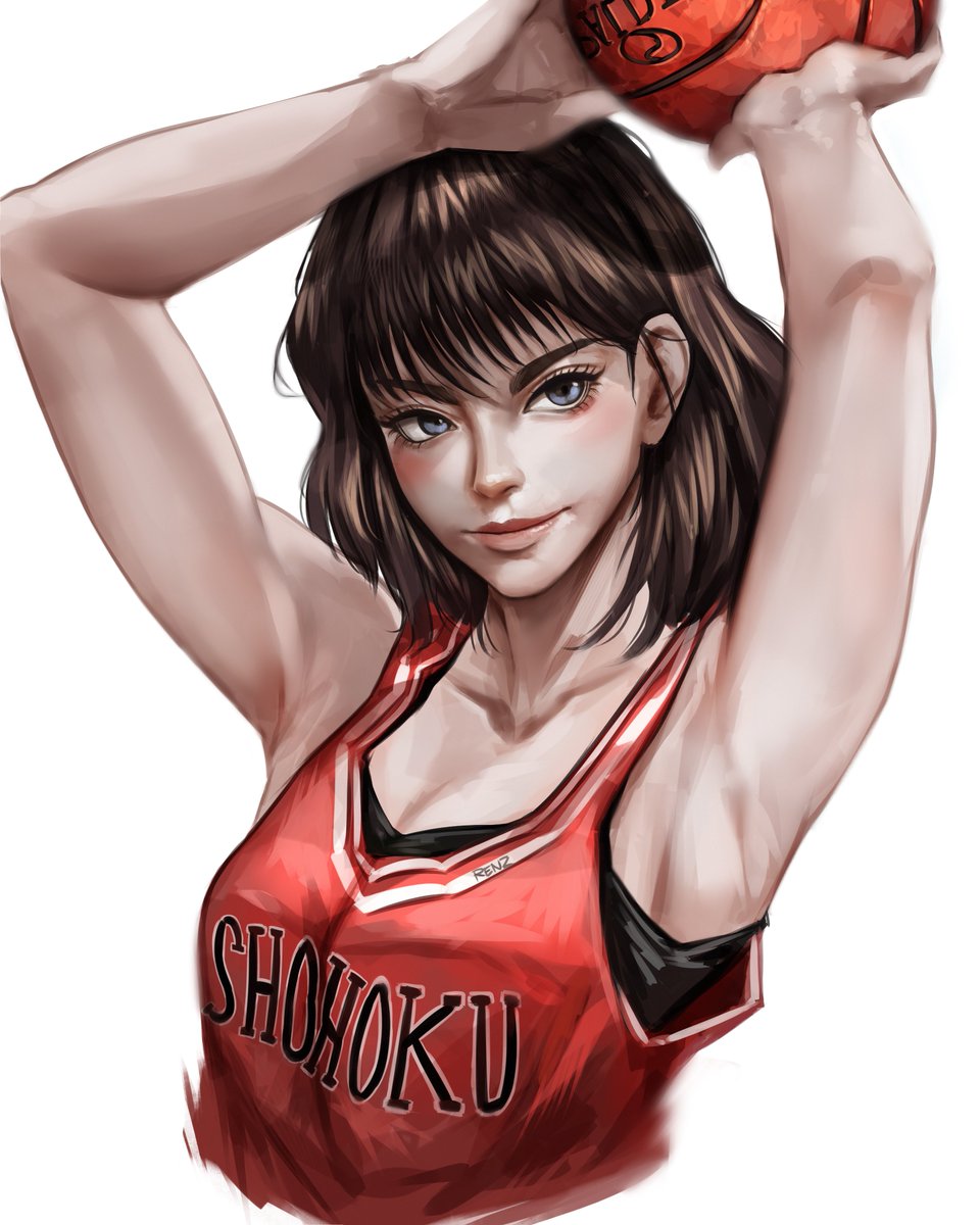 renzartworks's tweet photo. What's your fave classic anime? 

#slamdunk #haruko #anime 
#ArtistOnTwitter #digitalart #artph https://t.co/43NjHxPWV2