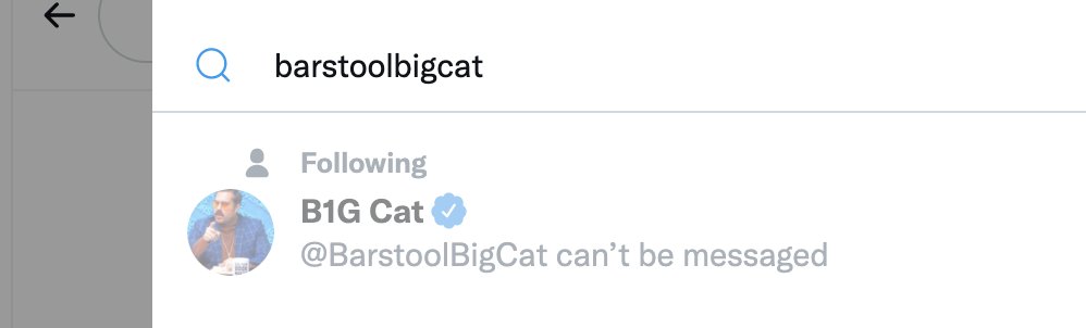 gator_hungry17's tweet photo. @BarstoolBigCat Open up your DMs coward! https://t.co/gk7zjZDKnx