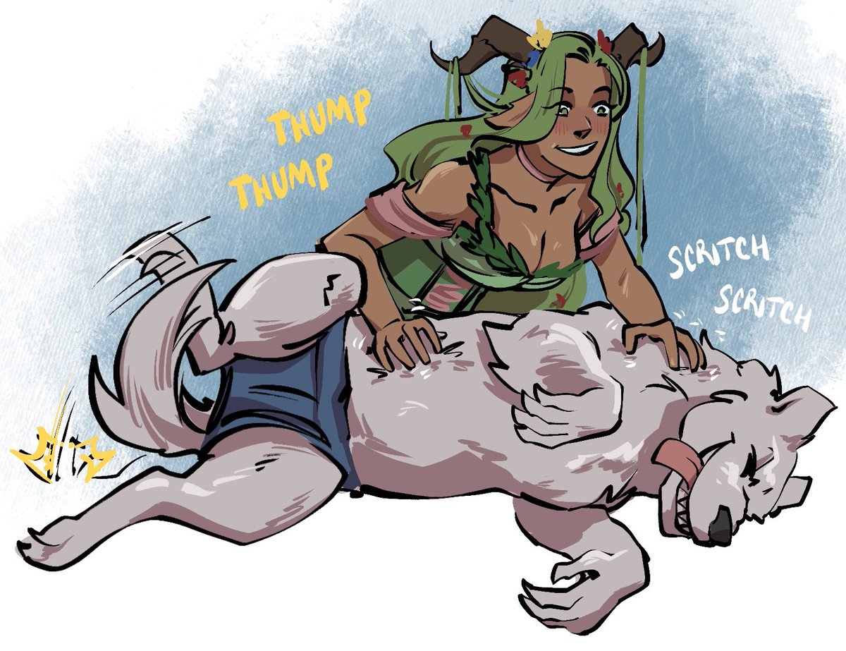 VioletSyren 🗡️ Read Jax (@kaitlynleeds) on Twitter photo Fearne giving Chetney some scritches.
<a href="/CriticalRole/">Critical Role</a> #CriticalRole #art #criticalrolefanart #CriticalRoleArt #dnd Fearne giving Chetney some scritches.
<a href="/CriticalRole/">Critical Role</a> #CriticalRole #art #criticalrolefanart #CriticalRoleArt #dnd