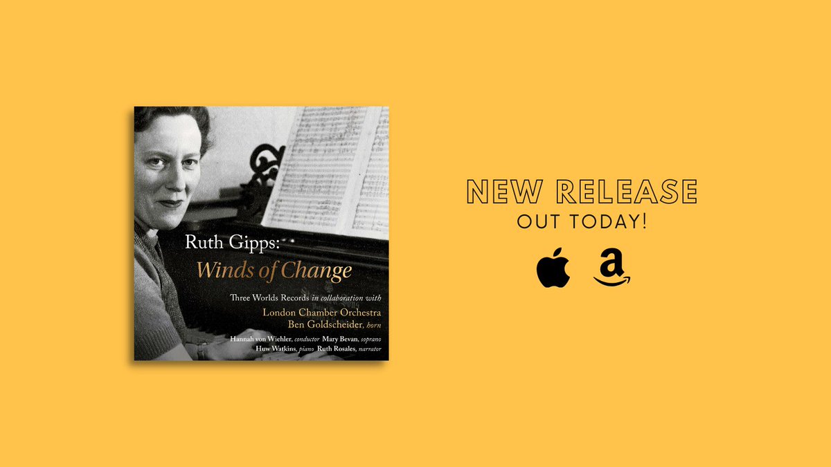 LCOorchestra's tweet photo. Our latest disc on @3WorldsRecords ‘Ruth Gipps: Winds of Change' is out NOW! 

Performing alongside @bengoldscheider, @MaryCBevan &amp; @WatkinsHuw, this album showcasing chamber works by Ruth Gipps is something we are honoured to have been a part of.  

https://t.co/aXIykzeBw5 https://t.co/1OU1qTT92U