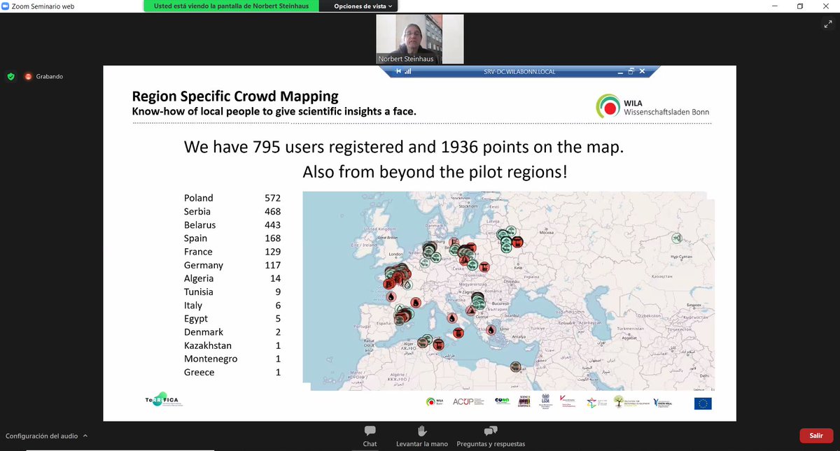 🟢LIVE!

We've developed a crowdmapping tool to gather citizen' knowledge about how we can adapt and mitigate the effects of #climatechange.

795 users registered and 1936 points on the map already!
🔗climatemapping.terrifica.eu

Join us online📺us06web.zoom.us/j/86735855219
