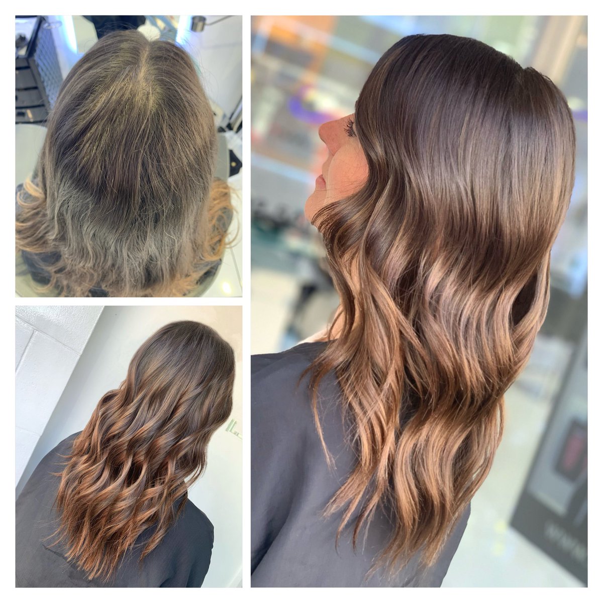 TwiloH's tweet image. | B r o n z e d  G l o w |  We’re completely in love with this beautiful, rustic contrasting balayage transformation for a lovely client who visited the salon earlier this week. 

Hair by Hugo ♡︎

#LicenceToCreate  #AskForWella  #TwiloStyle