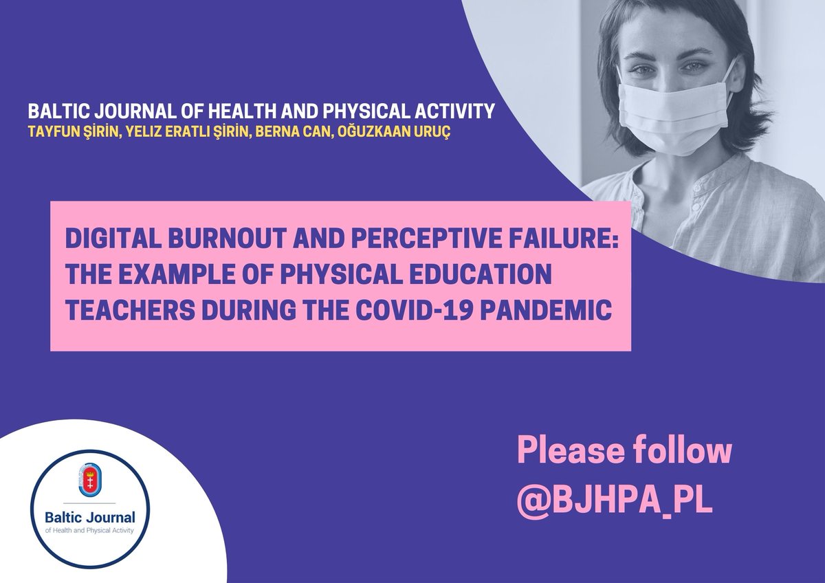 BJHPA_PL's tweet photo. Digital burnout and perceptive failure: The example of physical education teachers during the COVID-19 pandemic.

➡️ https://t.co/U0sGVe1cXT 

#pandemic #COVID19 #COVID #TEACHers #educate https://t.co/XAKKF933h3