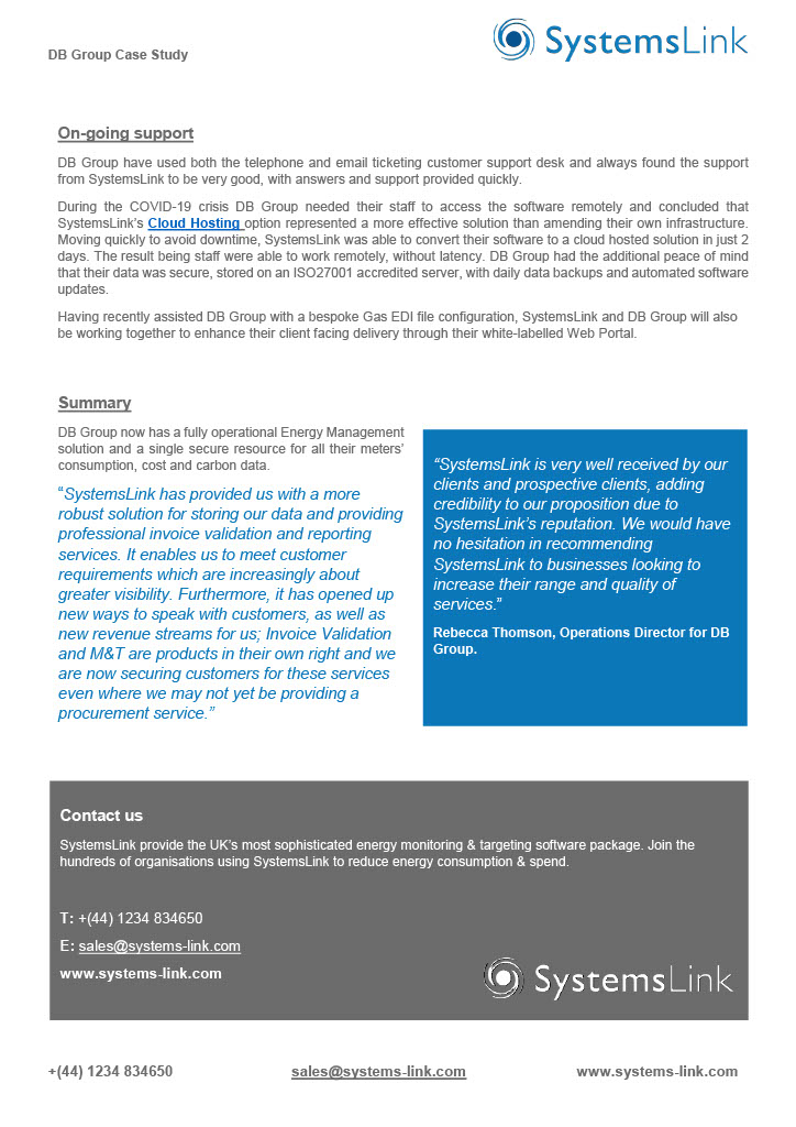 systems_link's tweet image. Our Energy Manager software has helped @dbgrouptweets in delivering a comprehensive #invoicevalidation plus M&amp;amp;T services effectively &amp;amp; efficiently to customers. 

The business now has a fully operational #EnergyManagement solution; read the case study below 👇

#EnergySoftware