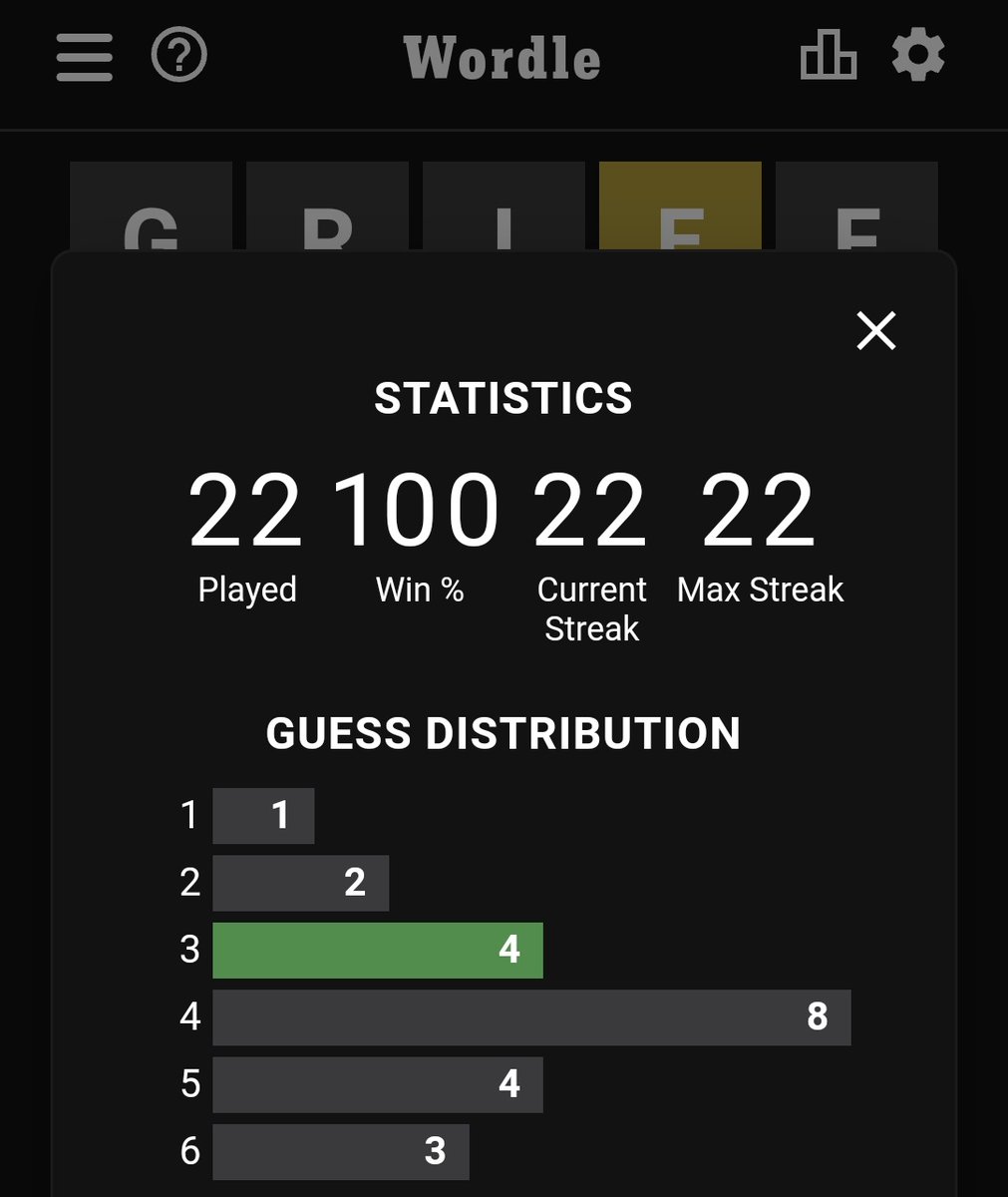 FOS_Images's tweet image. Wordle = Who'da thunk it. 21/21 completion streak (was given the first one). Daily addiction now, waiting on midnight to come around. #wordle #mindgames  #passesthetime #wordpuzzle