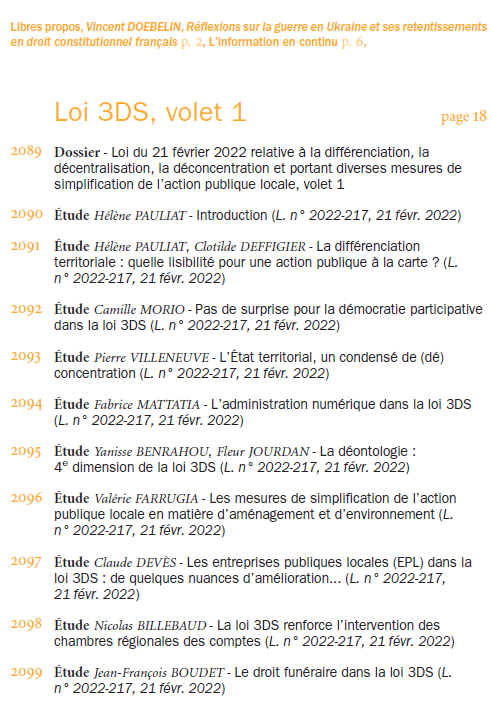 JCPA1's tweet photo. En ligne  sur @Lexis360 : JCP A, n° 12

Réflexions sur la guerre en Ukraine et ses retentissements en dt constit français @VDoebelin 🇫🇷🇺🇦
Dossier loi #3DS, volet 1, perspectives théorique et pratique : @villeneuvepi @camillemorio @fleurjourdan @ValerieFarrugia @BoudetFrancois https://t.co/J1ZFNwxISA