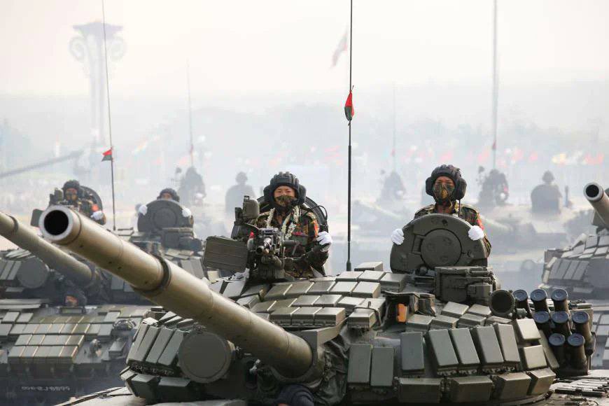 thandarsoesan's tweet photo. Governments joining Myanmar Armed Forces Day celebrations means celebrating Military’s brutal suppression @hrw &amp; to push for sanctions &amp; referral of Junta to Intl Crime court &amp; global arms embargo. #US_SanctionMOGE #2022Mar25Coup  #WhatsHappeningInMyanmar https://t.co/24B8HiFhxN