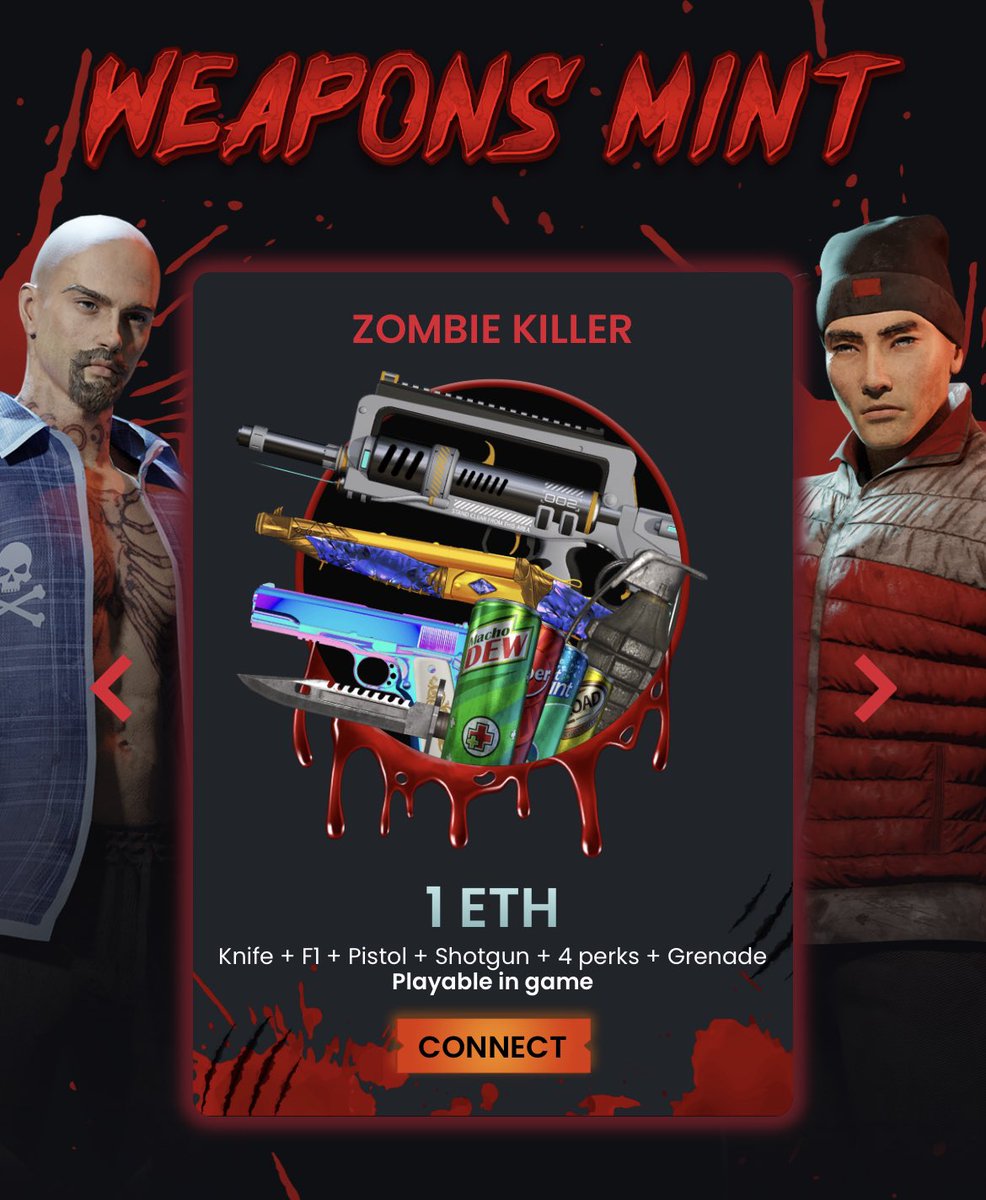 Good morning survivors &amp; armed survivors 🧟‍♂️🔫

Whitelisted?.. you can mint here;

undeadblocks.com/mint-weapons