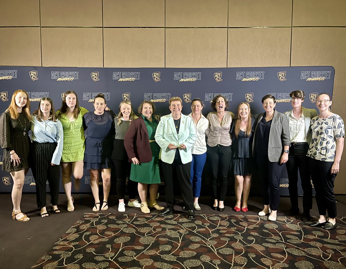 FletaTheTweeter's tweet photo. Very proud of all round legend SJ Moore - admitted to the @cricketact Hall of Fame. I can't think of a better advocate for the women's game - I'm lucky to have been coached by her and happy to call her a friend #womeninsport @EastlakeCricket https://t.co/Si6WNSoywy