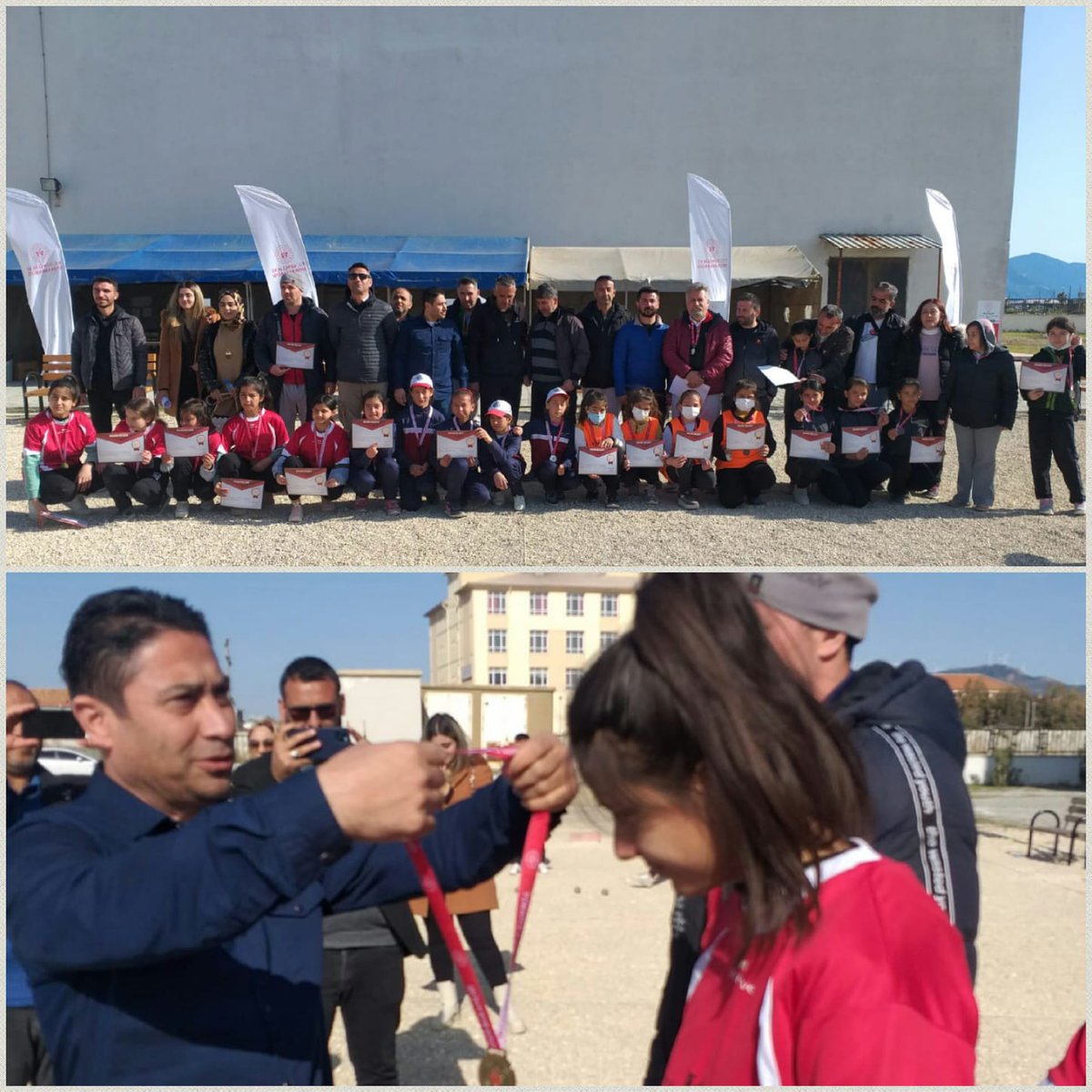 GSB_Hatay's tweet photo. Okul Sporları Küçükler Yıldızlar ve Gençler Bocce Grup Birinciliği Müsabakaları Samandağ  GSİM Bocce Sahası'nda ödül töreni ile sona erdi.
Yarı finallere gidecek takımlara başarılar dileriz. https://t.co/o4K39JNJtP