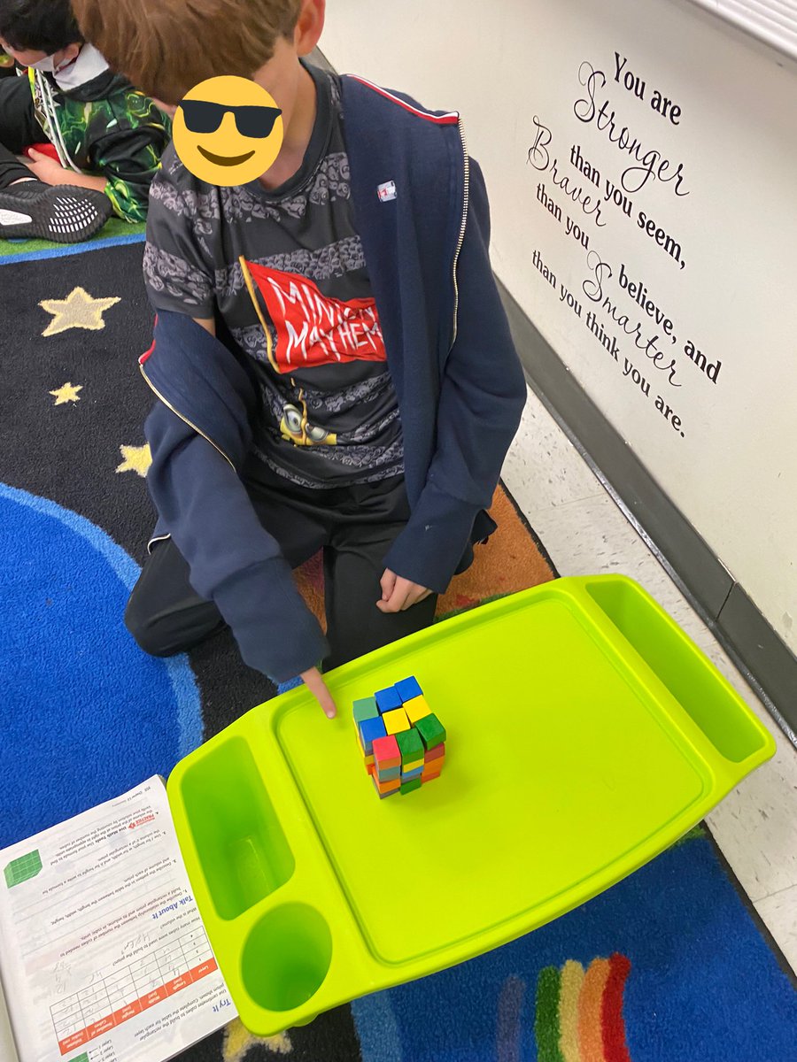 taylorcjmedlock's tweet photo. 5th-graders reflect on their understading of the unit cube and how to find the volume of rectangular prisms. https://t.co/4iLTqb4pNY