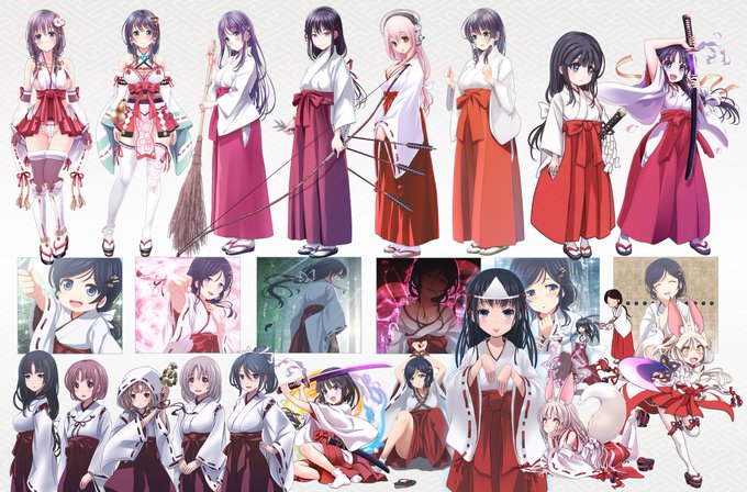 「v-magさんって巫女ばっか描いてますよね」
と言われて、え?そんなこと無いですよ～と返答したけど
無自覚で巫女ばっか描いてた!自分の性癖巫女だった!
…っていう話、うぴょ～! 