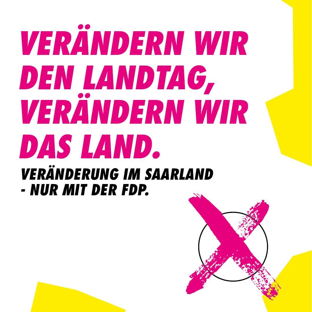Gerade jetzt ist es so wichtig eine Partei der Mitte zu wählen. Wir brauchen Ihre Unterstützung, wählen Sie am Sonntag, den 27. März die FDP in den saarländischen Landtag.