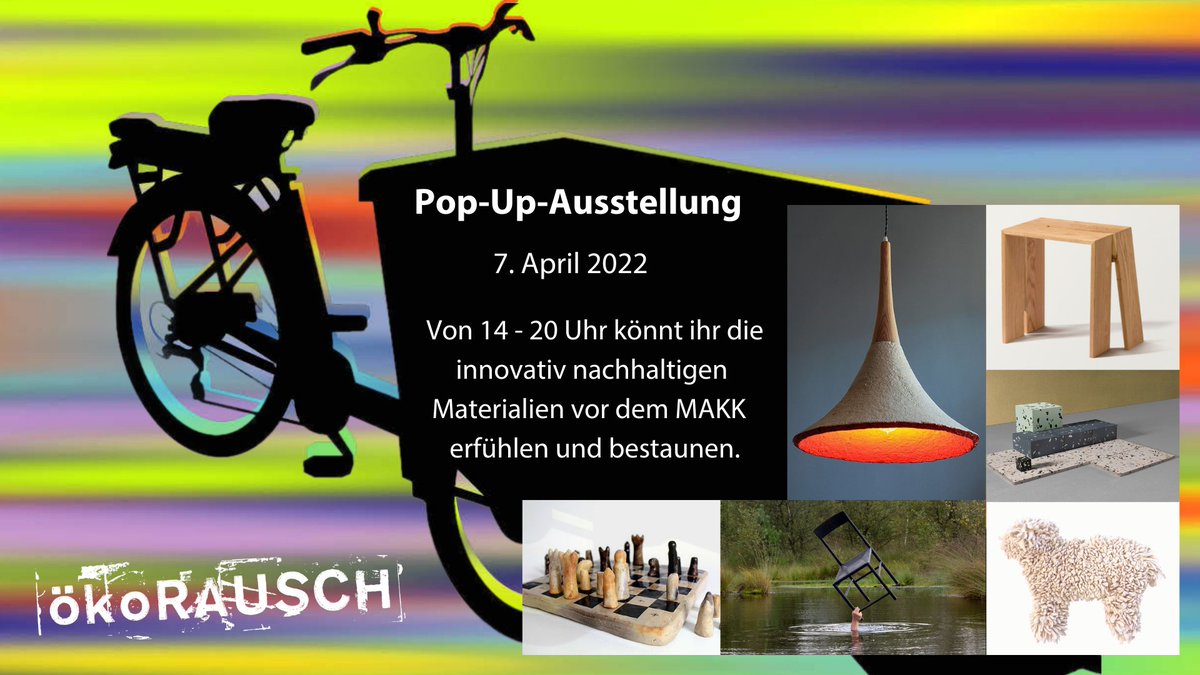 ökoRAUSCH (@oekorausch) on Twitter photo Nachhaltige Materialinnovationen für e lebenswerte Zukunft gibt's am 7.4. ab 14 Uhr m d bundesweit ersten Lastenrad-Ausstellung vor dem @makkoeln Sei dabei & erfahre mehr über unsere Mission & die der Aussteller*innen. #design4future #PeopleNotProfit <a href="/CREATIVE_NRW/">Creative.NRW</a> <a href="/KoelnBusiness/">Lilli Cremer-Altgeld</a> Nachhaltige Materialinnovationen für e lebenswerte Zukunft gibt's am 7.4. ab 14 Uhr m d bundesweit ersten Lastenrad-Ausstellung vor dem @makkoeln Sei dabei & erfahre mehr über unsere Mission & die der Aussteller*innen. #design4future #PeopleNotProfit <a href="/CREATIVE_NRW/">Creative.NRW</a> <a href="/KoelnBusiness/">Lilli Cremer-Altgeld</a>