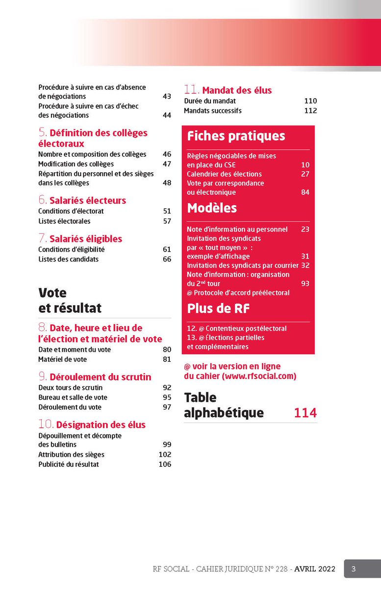 📢 A l'occasion du renouvellement du mandat de vos élus, découvrez en avant-première le Cahier Juridique d'avril 2022 de notre revue RF Social !

Envie de rester à jour sur les dernières actualités dans le domaine du social ? 👉 swll.to/qAMxqW

#droitdutravail