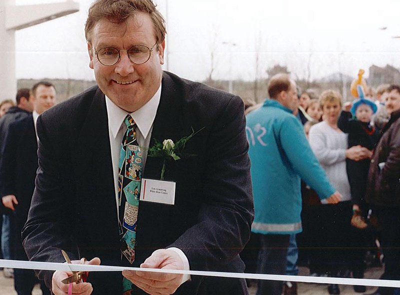 whiteroseleeds's tweet photo. 🎁 🎊 HAPPY BIRTHDAY TO US! 🎁 🎊  

Today, we turn 25 - we couldn't have done it without all of our wonderful guests! Come and join us to celebrate over Saturday and Sunday for games, prizes, music and more.

Here's centre director, Lou Armstrong opening the centre in 1997! 📸 https://t.co/pX7ovdXklV