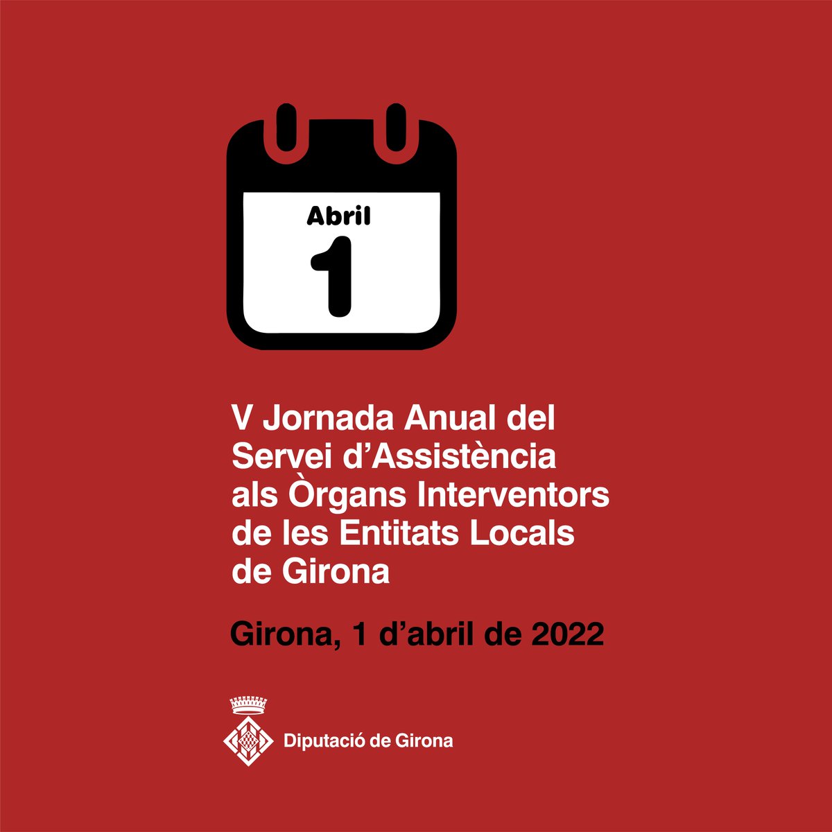 DiputacioGirona's tweet photo. 📢Organitzem la V Jornada Anual del Servei d'Assistència als Òrgans Interventors de les #EntitatsLocals de #Girona. Inscriviu-vos-hi ‼️

🗓️Divendres, 1 d'abril
⏰De 8.30 a 14.30 h
🏛️@auditori_gi 
➕info i inscripcions👉https://t.co/59e8tXxonU
#ControlInternDdGi https://t.co/L9fo0Ukl1N