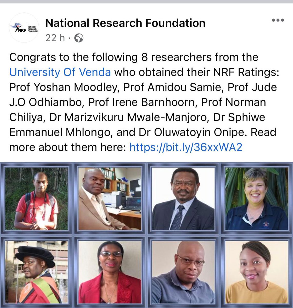 Congratulations <a href="/SAYAS_SA/">SAYAS</a> Members from <a href="/Univenofficial/">University of Venda</a> Dr Marizvikuru Mwale-Manjoro and Dr Sphiwe Emmanuel Mhlongo for obtaining their NRF Ratings together with their colleagues <a href="/NRF_News/">National Research Foundation of South Africa</a> <a href="/ASSAf_Official/">AcademyofScienceSA</a> @dsigovza @OWSD_SA <a href="/QuestSa1/">Quest Science for SA</a> <a href="/CSIR/">CSIR 🇿🇦</a> <a href="/HSRCza/">HSRC.ac.za</a> <a href="/Research_Voice/">Voice of Researchers</a> <a href="/ResearchAfrica/">Research Africa</a>