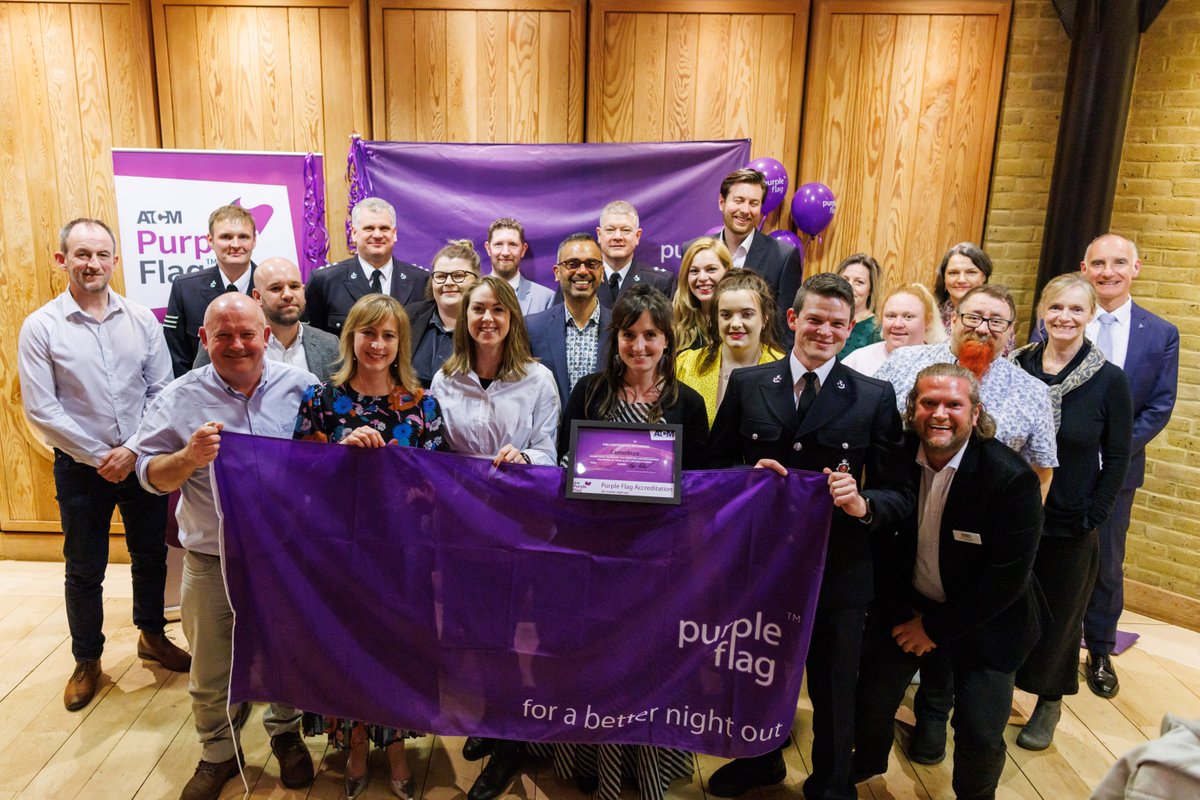 Canterbury's Purple Flag committee was out in force last night at the ATCM Purple Flag Awards - congratulations everyone!