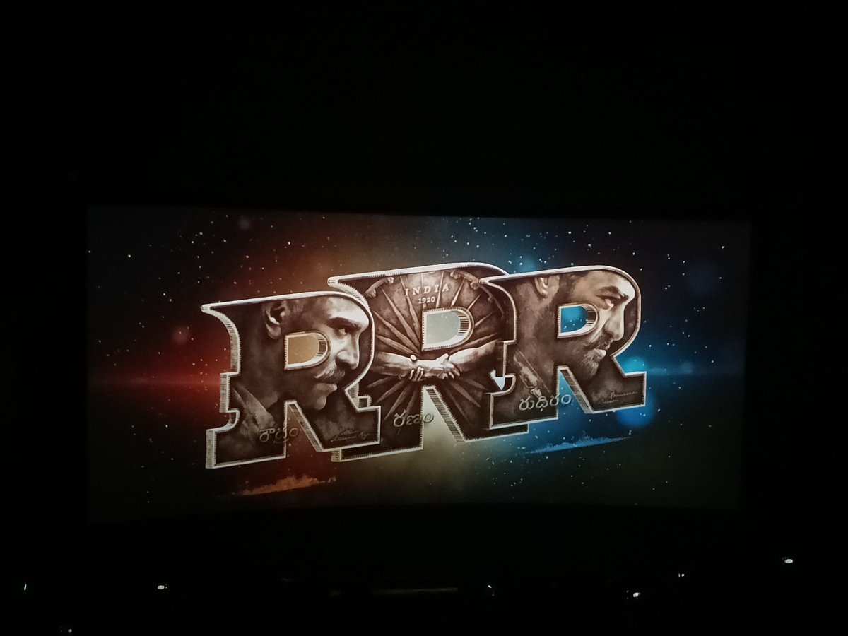 sunkuarjun's tweet photo. Blown away with the spectacular visuals of #RRRMovie . . What a screen presence of @AlwaysRamCharan @tarak9999 

Brilliant movie on a whole..

Take a bow Mr @ssrajamouli sir.. Glad i met you once https://t.co/z85JMaVl1u