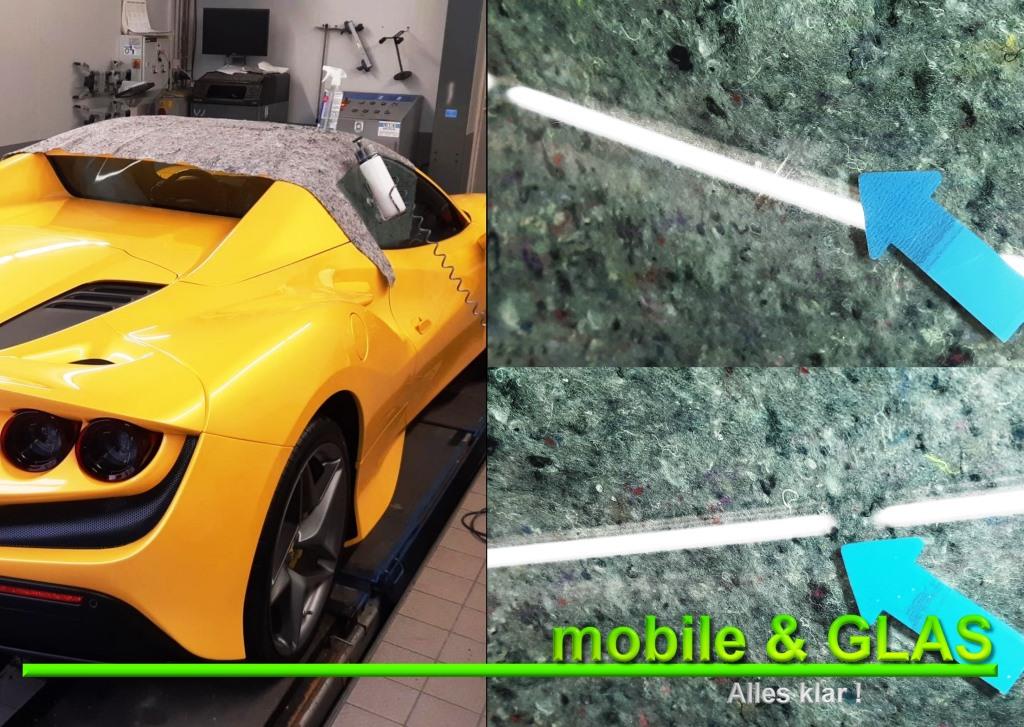 Eine kosmetische Korrektur an der Seitenscheibe. #Glaskratzerentfernung am #Ferrari #F8