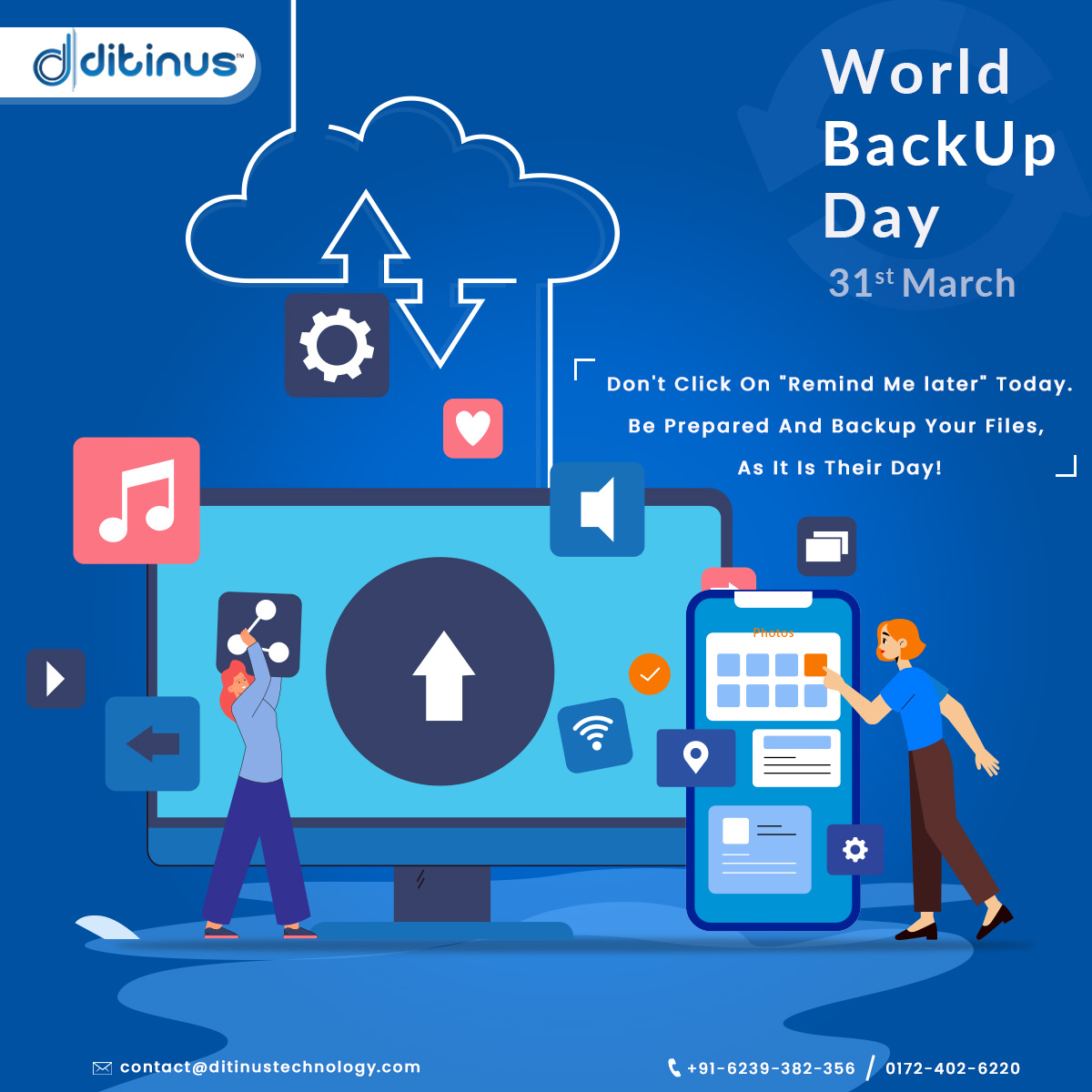 Ditinusmohali's tweet photo. Don't keep them files waiting! Back them up
today!
#backup #icloud #cloudbackup #tech #technology
#ditinus #ditinus https://t.co/lVSlVamlcH