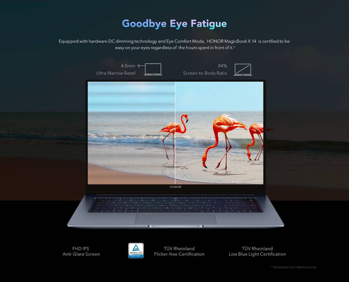 imumerateeq's tweet photo. Keep your eyes fresh and comfortable even after a long day of work. With the inbuilt Eye Comfort Mode on HONOR MagicBook X 14 &amp; X 15 that eases digital eye strain by reducing blue light emission.

#MagicAtFirstSight #MagicBook 
https://t.co/if5Ppxic3Y https://t.co/McHTnReAMv https://t.co/ZfeJk1jC4u