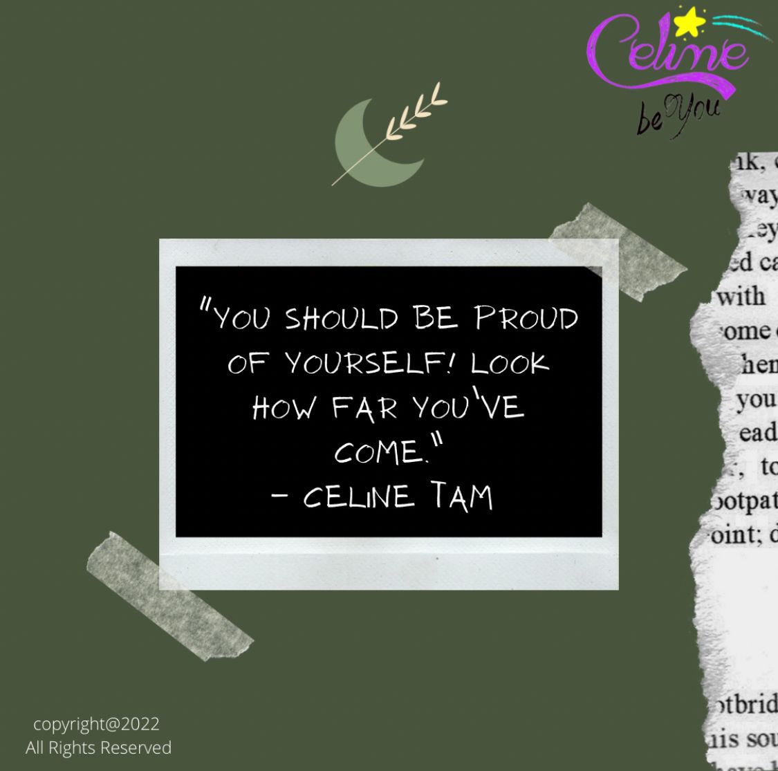 “You should be proud of yourself! Look how far you’ve come.” - Celine Tam
•
•
if you think your not at your best today or any day, just remember to be proud of yourself.